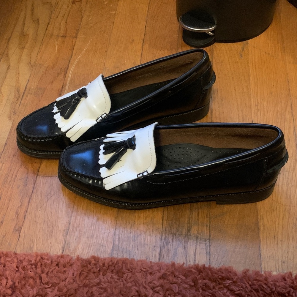 G.H. Bass & Co. Weejuns Black and White Loafers